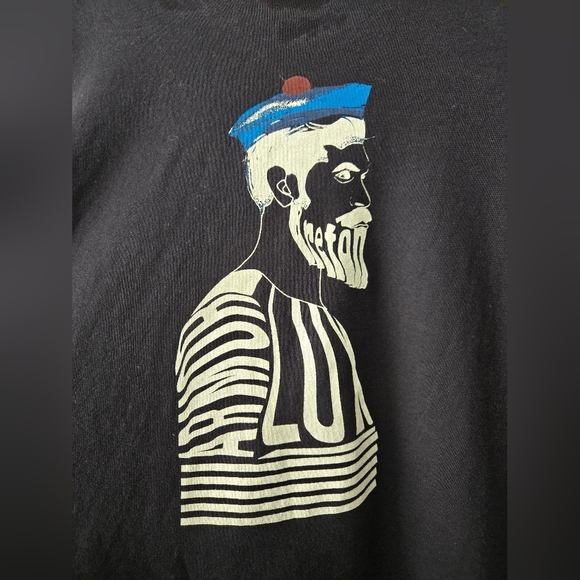 ARMOR LUX 100% cotton Navy Men's Black Sailor Graphic Long Sleeve Shirt. Size L - Picture 3 of 8